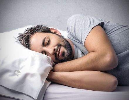 Man sleeping after smoking